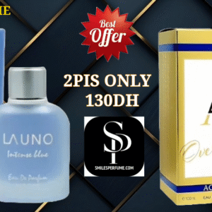 La Uno Intense Blue – Eau de Parfum for men 100ml and Accent Overpower Eau de Parfum By Fragrance World Perfume For Unisex 100ml offer 2 pis only 130dh