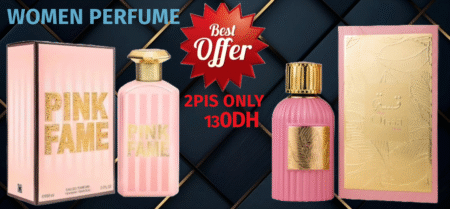 women parfume pink fame eau de parfume 80ml and qissa pink eau de parfume 100ml long lasting parfume