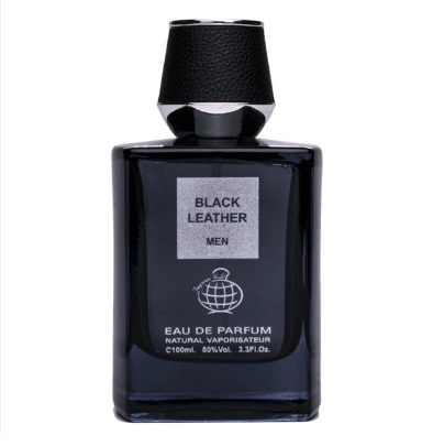 Black Leather Men With Deo Sprey 100ml by fragrance world